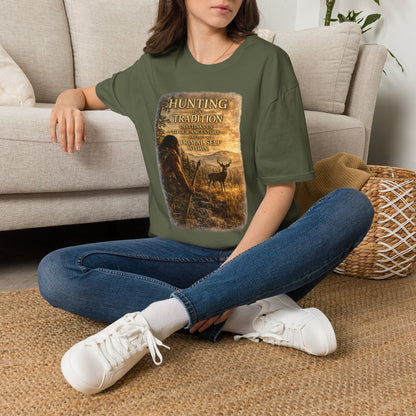 Hunting Tradition T-Shirt — "Hunting Is A Tradition" Wildlife Graphic Tee