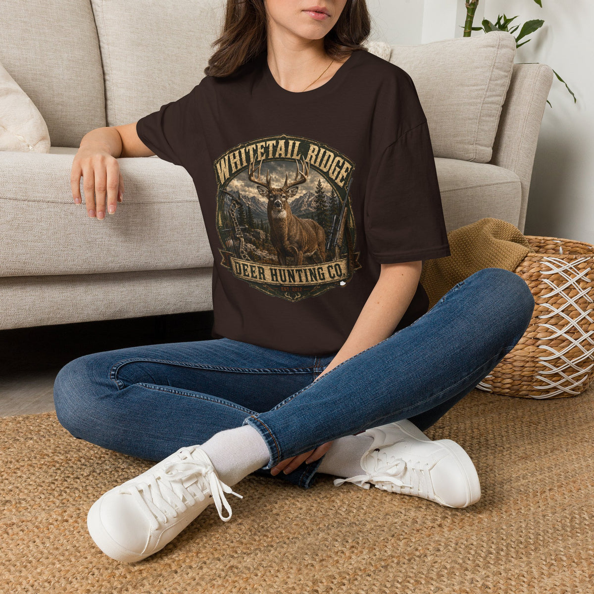 Whitetail Ridge Deer Hunting T-Shirt — Vintage Outdoor Hunting Tee