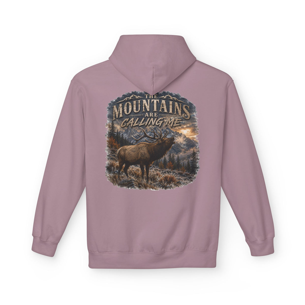Mountain Calling Hoodie — 'Mountains Are Calling Me' Elk Graphic