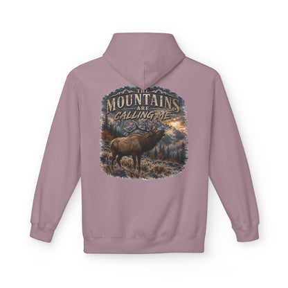 Mountain Calling Hoodie — 'Mountains Are Calling Me' Elk Graphic
