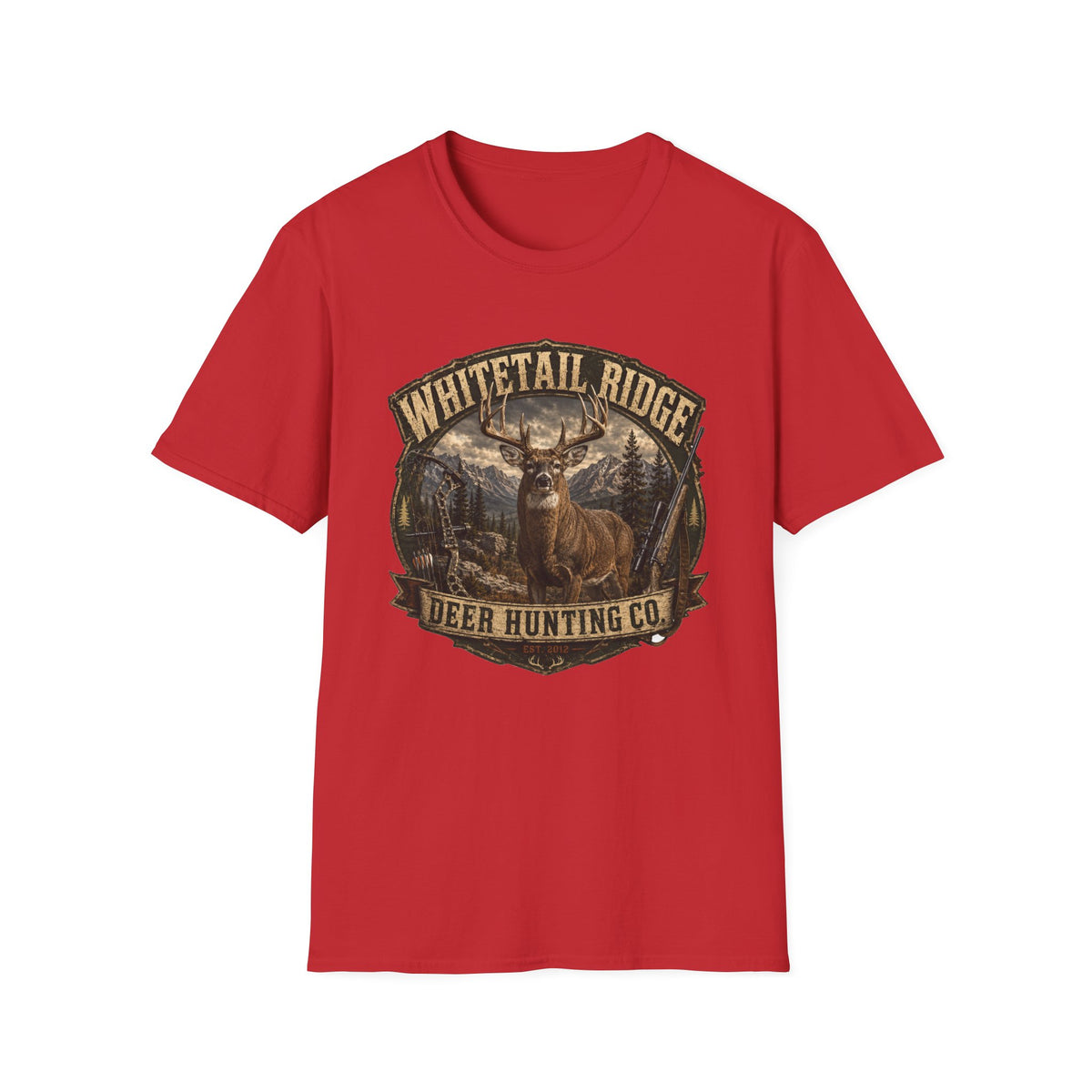 Whitetail Ridge Deer Hunting T-Shirt — Vintage Outdoor Hunting Tee