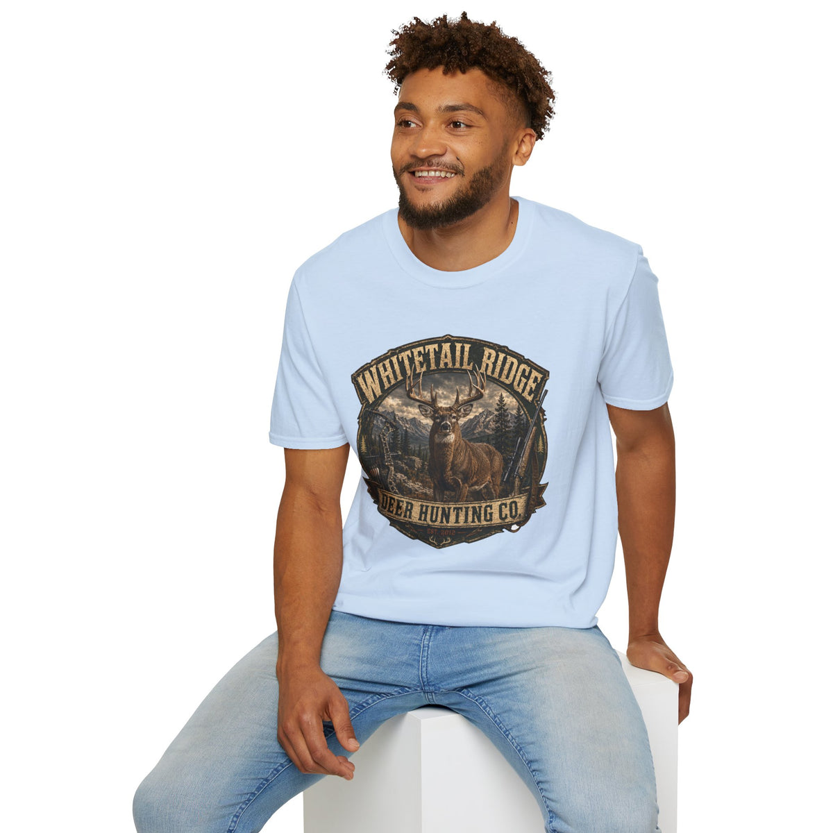 Whitetail Ridge Deer Hunting T-Shirt — Vintage Outdoor Hunting Tee
