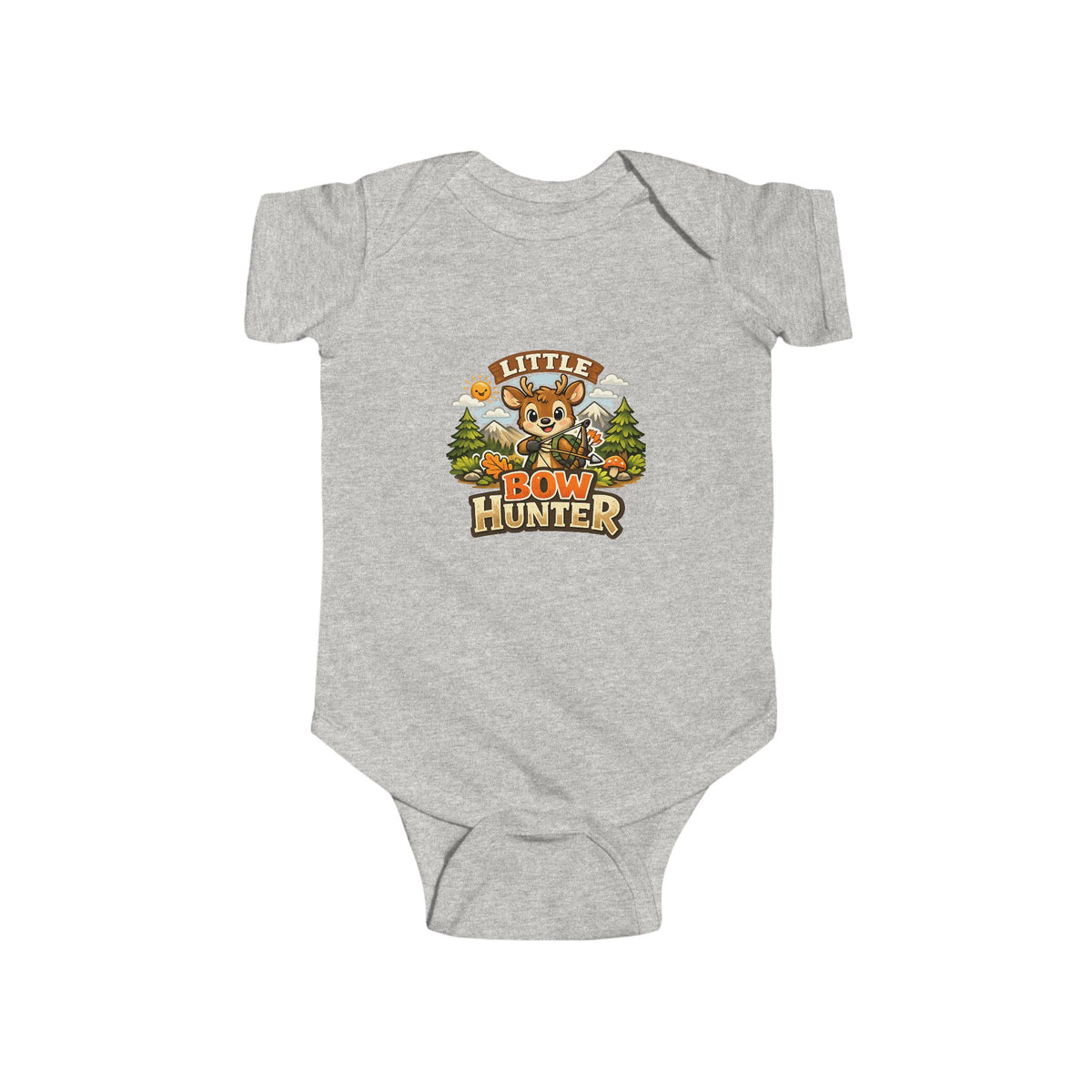 Infant Bodysuit - "Little Bow Hunter" Cute Baby Deer Hunting Graphic