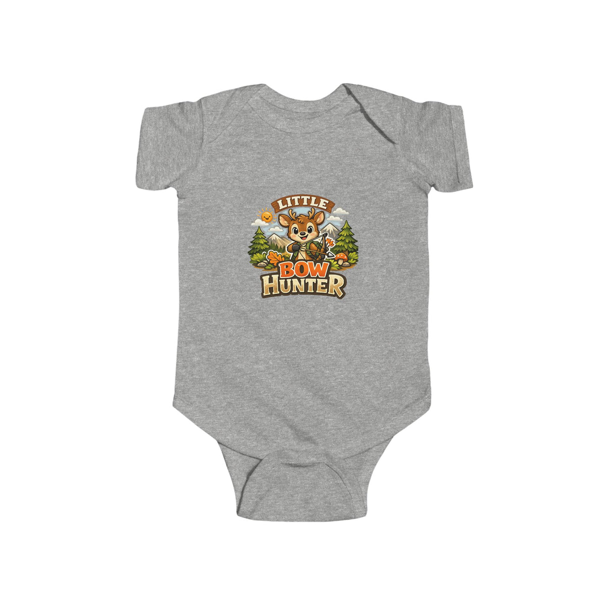 Infant Bodysuit - "Little Bow Hunter" Cute Baby Deer Hunting Graphic