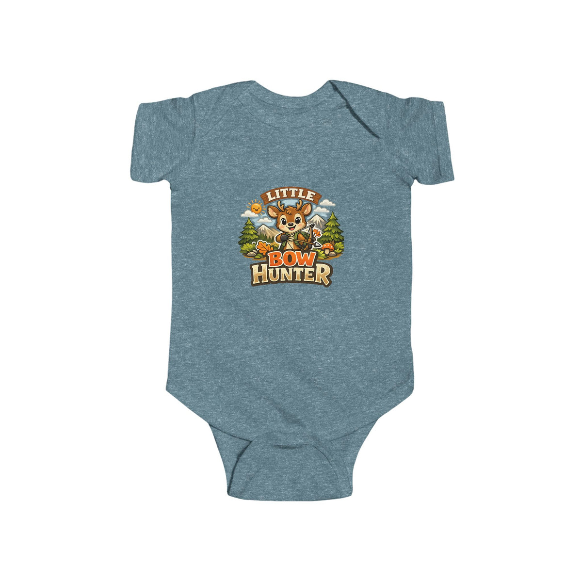 Infant Bodysuit - "Little Bow Hunter" Cute Baby Deer Hunting Graphic