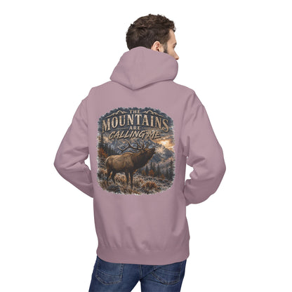 Mountain Calling Hoodie — 'Mountains Are Calling Me' Elk Graphic