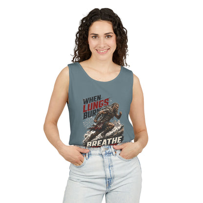 Running Tank Top — “When Lungs Burn, Breathe Deeper” Motivational Fitness Tank