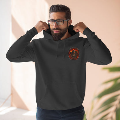 Train for Valhalla We Conquer Hoodie | Viking Warrior Strength Graphic