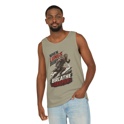 Running Tank Top — “When Lungs Burn, Breathe Deeper” Motivational Fitness Tank