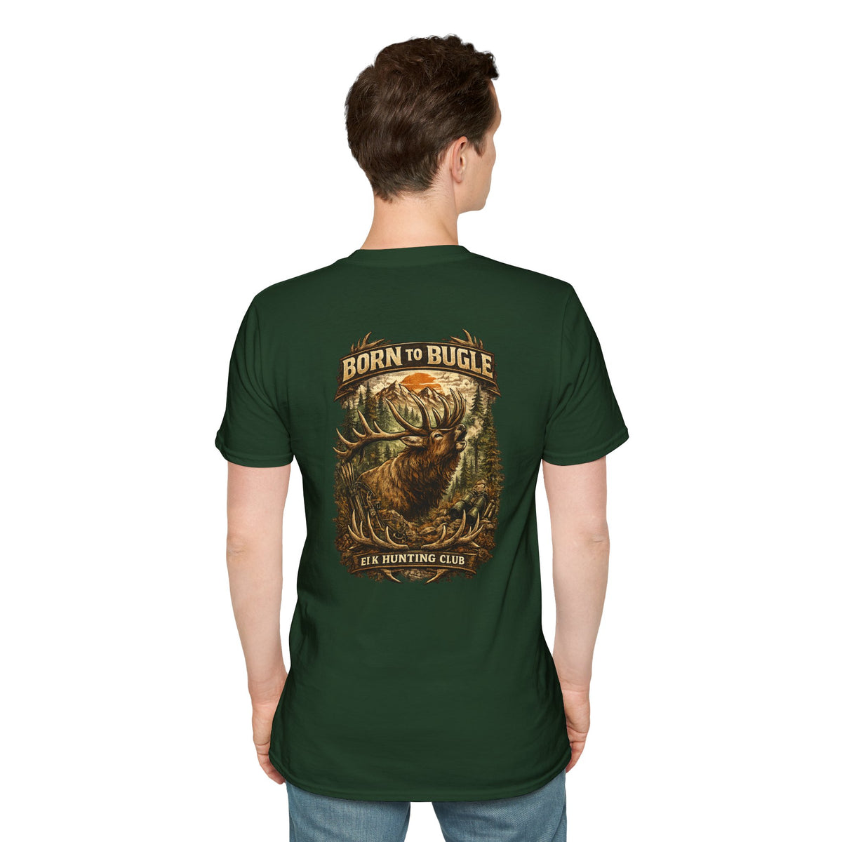 Born to bugle T-Shirt — Outdoor Hunting Graphic Tee