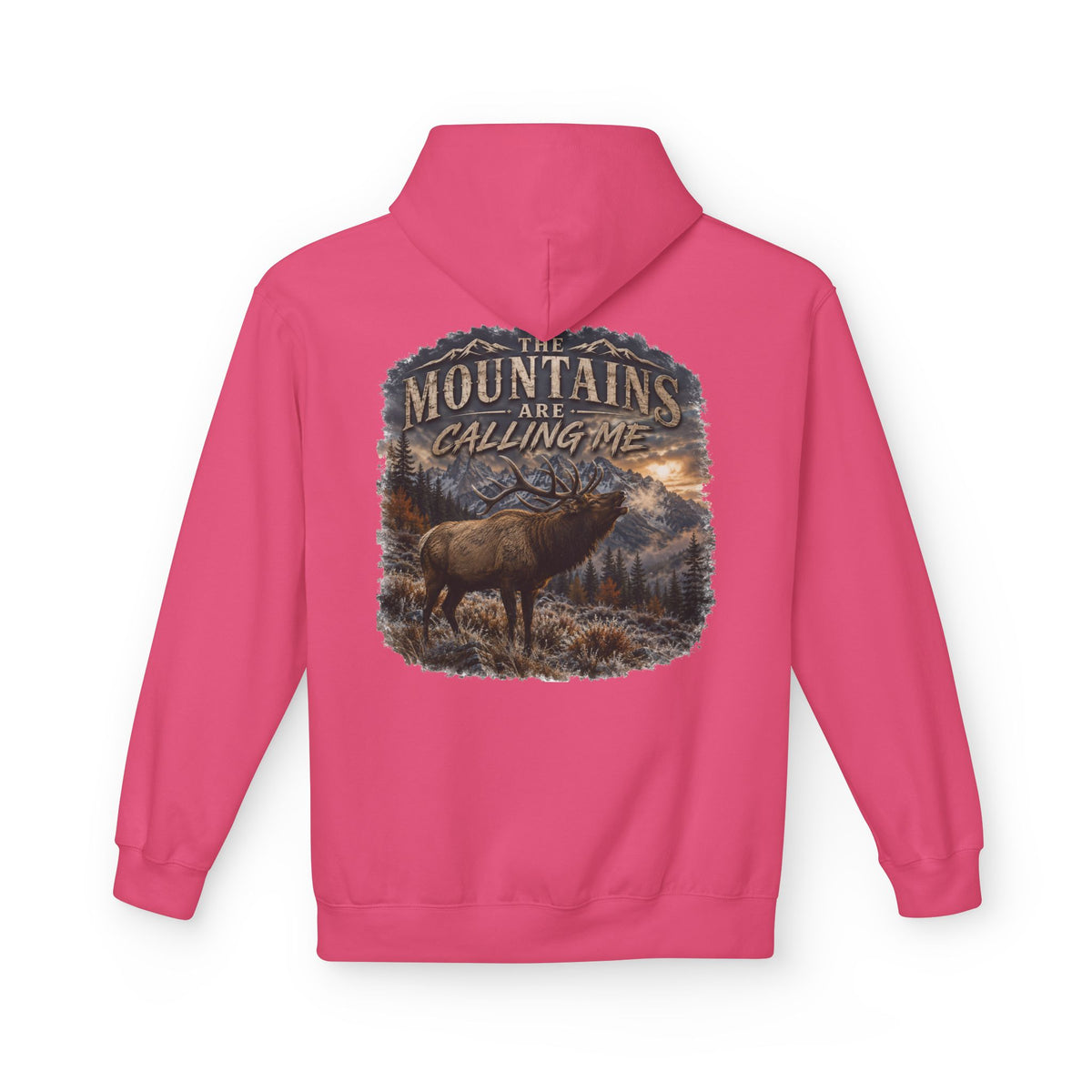 Mountain Calling Hoodie — 'Mountains Are Calling Me' Elk Graphic