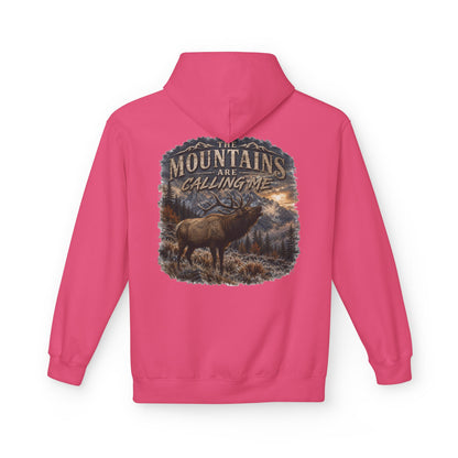 Mountain Calling Hoodie — 'Mountains Are Calling Me' Elk Graphic
