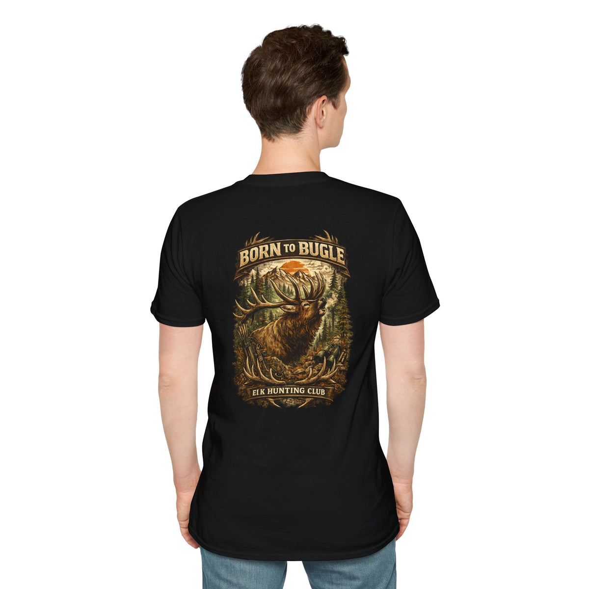 Born to bugle T-Shirt — Outdoor Hunting Graphic Tee