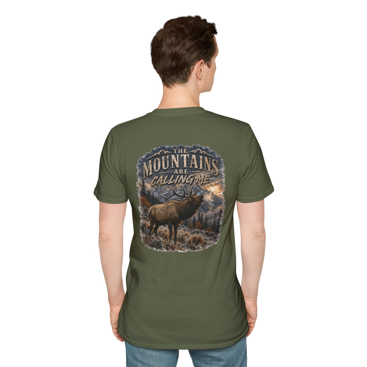 mountains are calling me T‑Shirt — Rustic Outdoor Hunting Tee