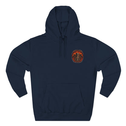 Train for Valhalla We Conquer Hoodie | Viking Warrior Strength Graphic