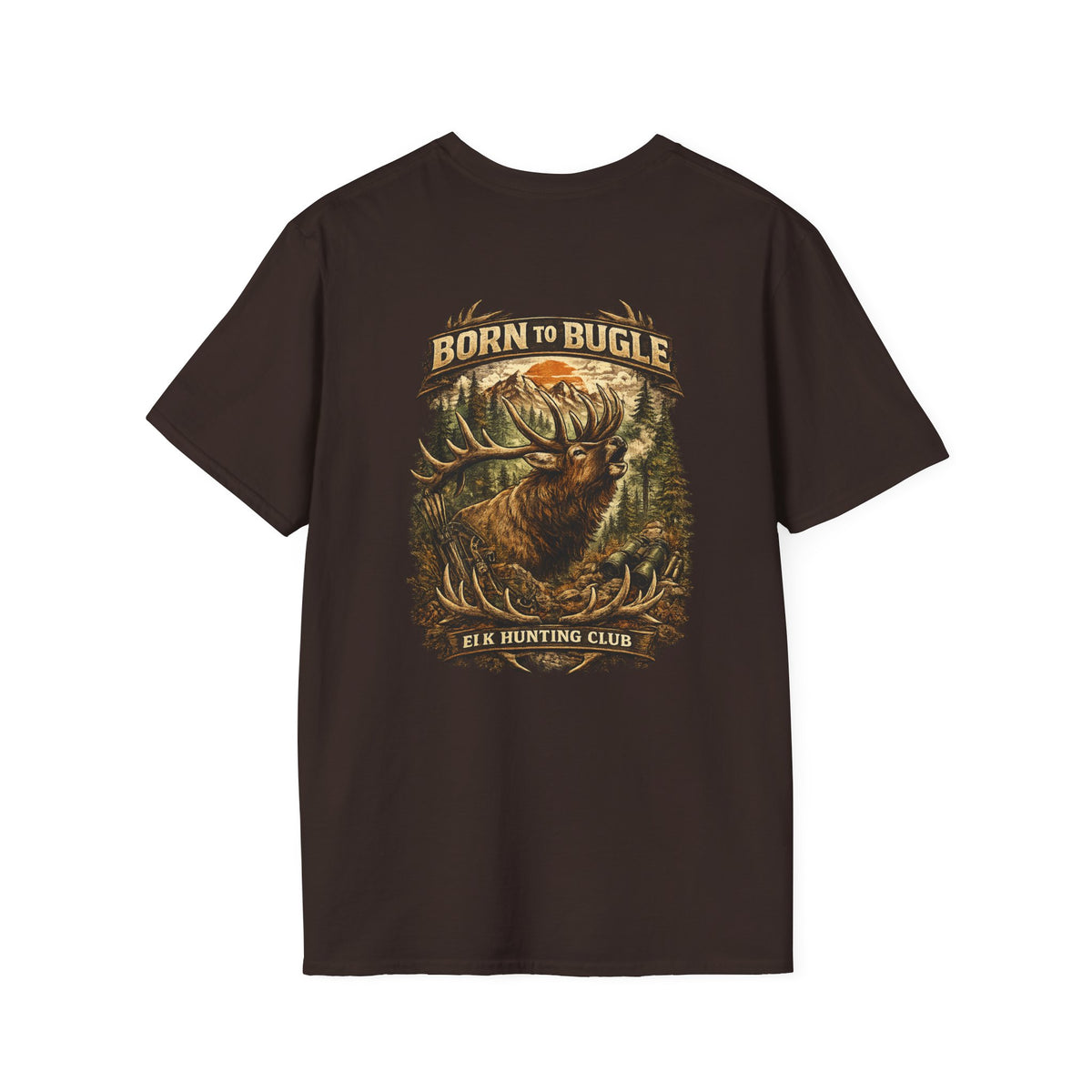 Born to bugle T-Shirt — Outdoor Hunting Graphic Tee