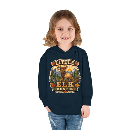 Toddler Hoodie – "Little Elk Hunter" Cute Woodland Animal Pullover for Kids
