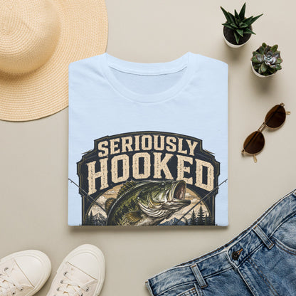 Seriously Hooked Fishing T-Shirt — Bass Angler Graphic Tee