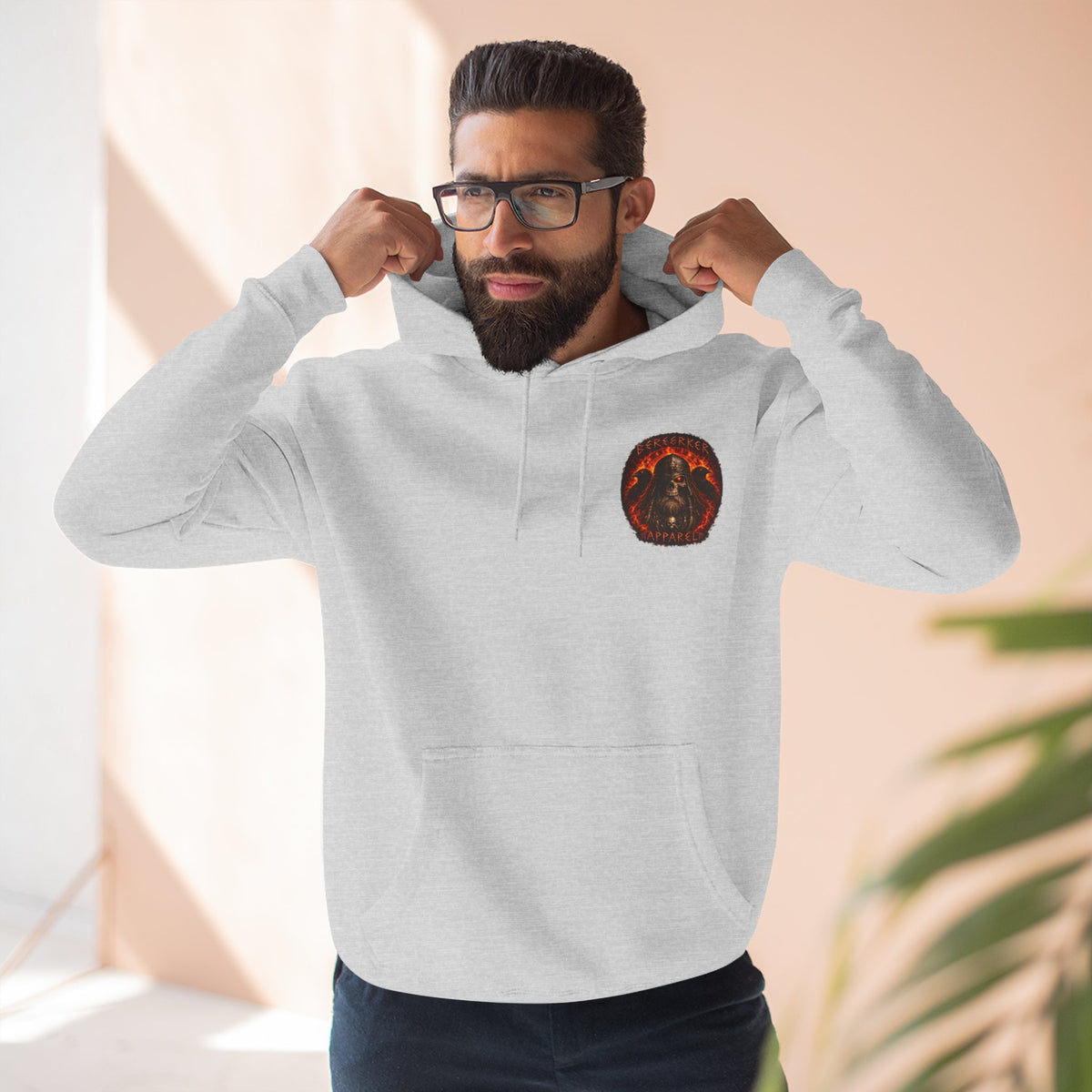 Train for Valhalla We Conquer Hoodie | Viking Warrior Strength Graphic