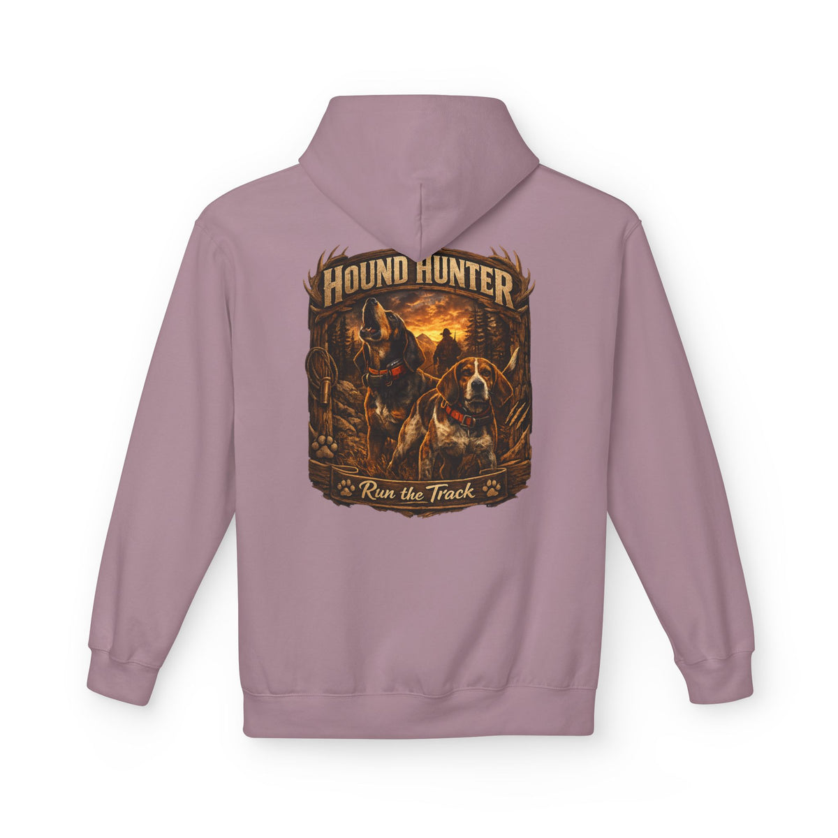 Hound Hunter Hoodie – Rustic Hunting Dog Graphic Sweatshirt