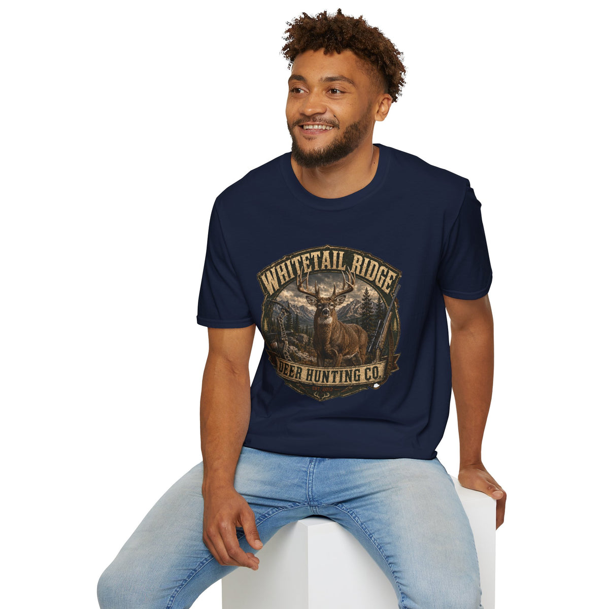 Whitetail Ridge Deer Hunting T-Shirt — Vintage Outdoor Hunting Tee