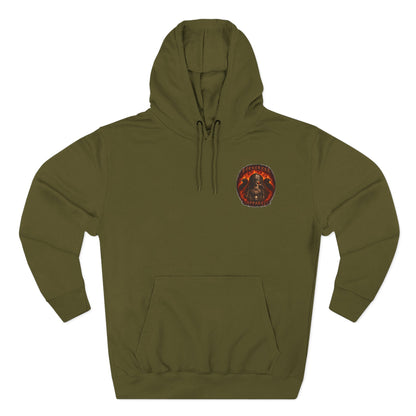 Train for Valhalla We Conquer Hoodie | Viking Warrior Strength Graphic