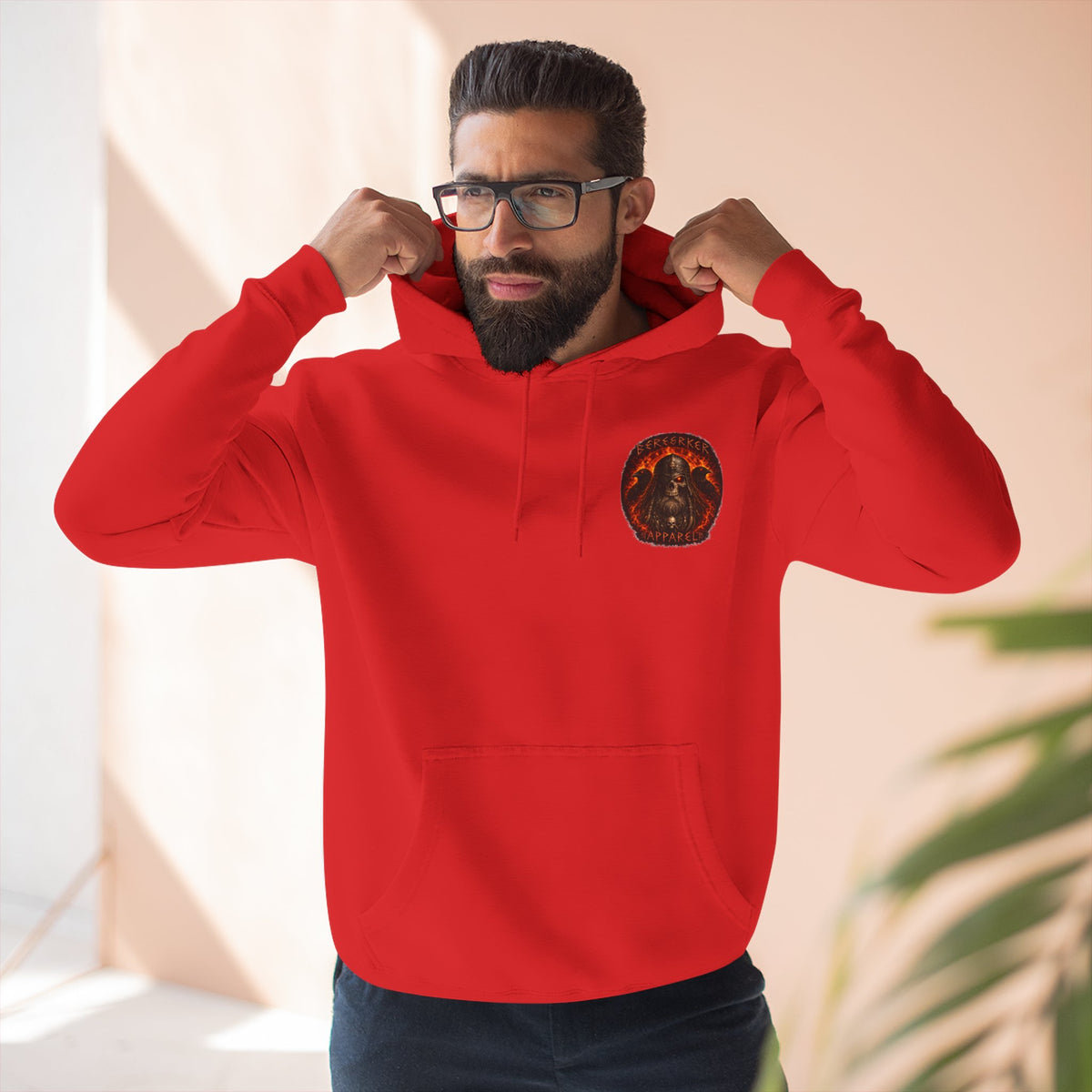 Train for Valhalla We Conquer Hoodie | Viking Warrior Strength Graphic
