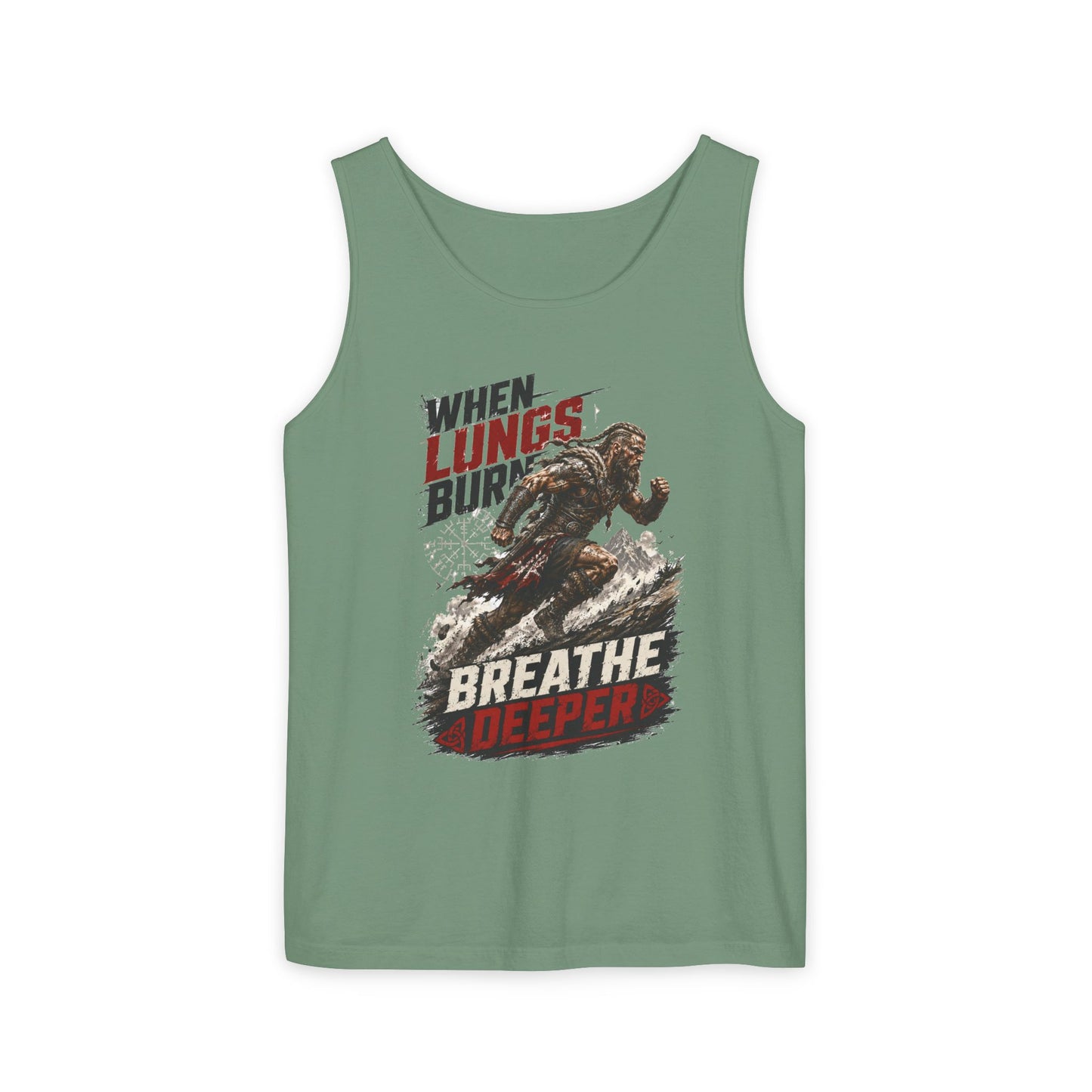 Running Tank Top — “When Lungs Burn, Breathe Deeper” Motivational Fitness Tank