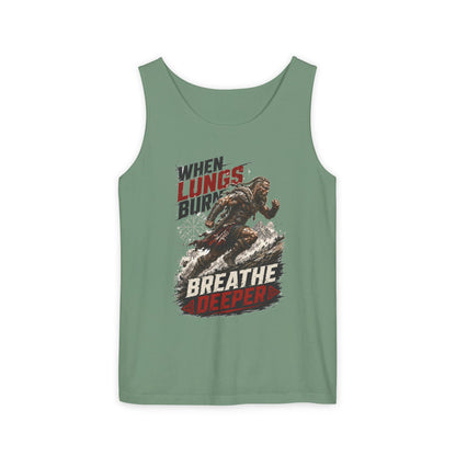 Running Tank Top — “When Lungs Burn, Breathe Deeper” Motivational Fitness Tank