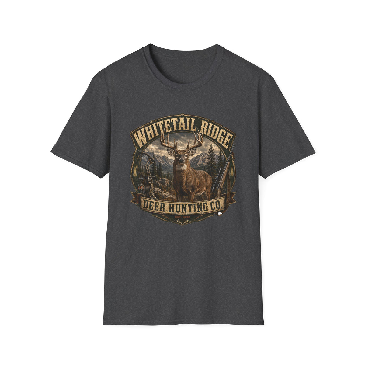 Whitetail Ridge Deer Hunting T-Shirt — Vintage Outdoor Hunting Tee