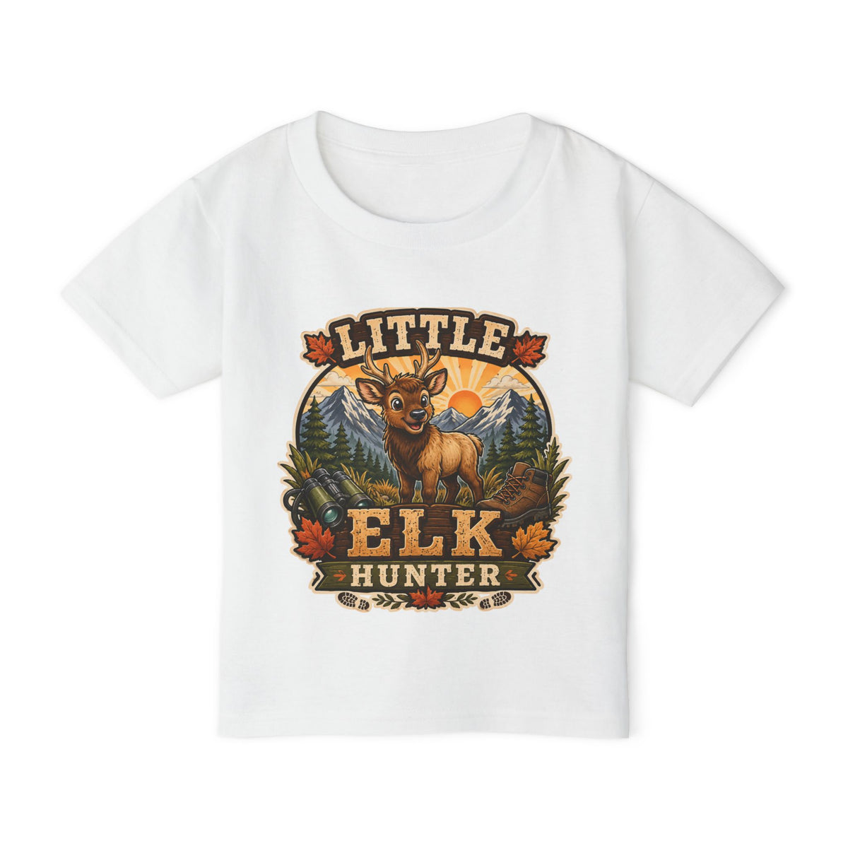 Little Elk Hunter Toddler T-Shirt — Cute Forest Animal Baby Tee