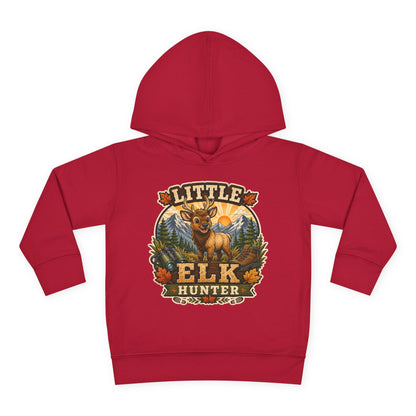 Toddler Hoodie – "Little Elk Hunter" Cute Woodland Animal Pullover for Kids