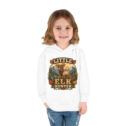 Toddler Hoodie – "Little Elk Hunter" Cute Woodland Animal Pullover for Kids