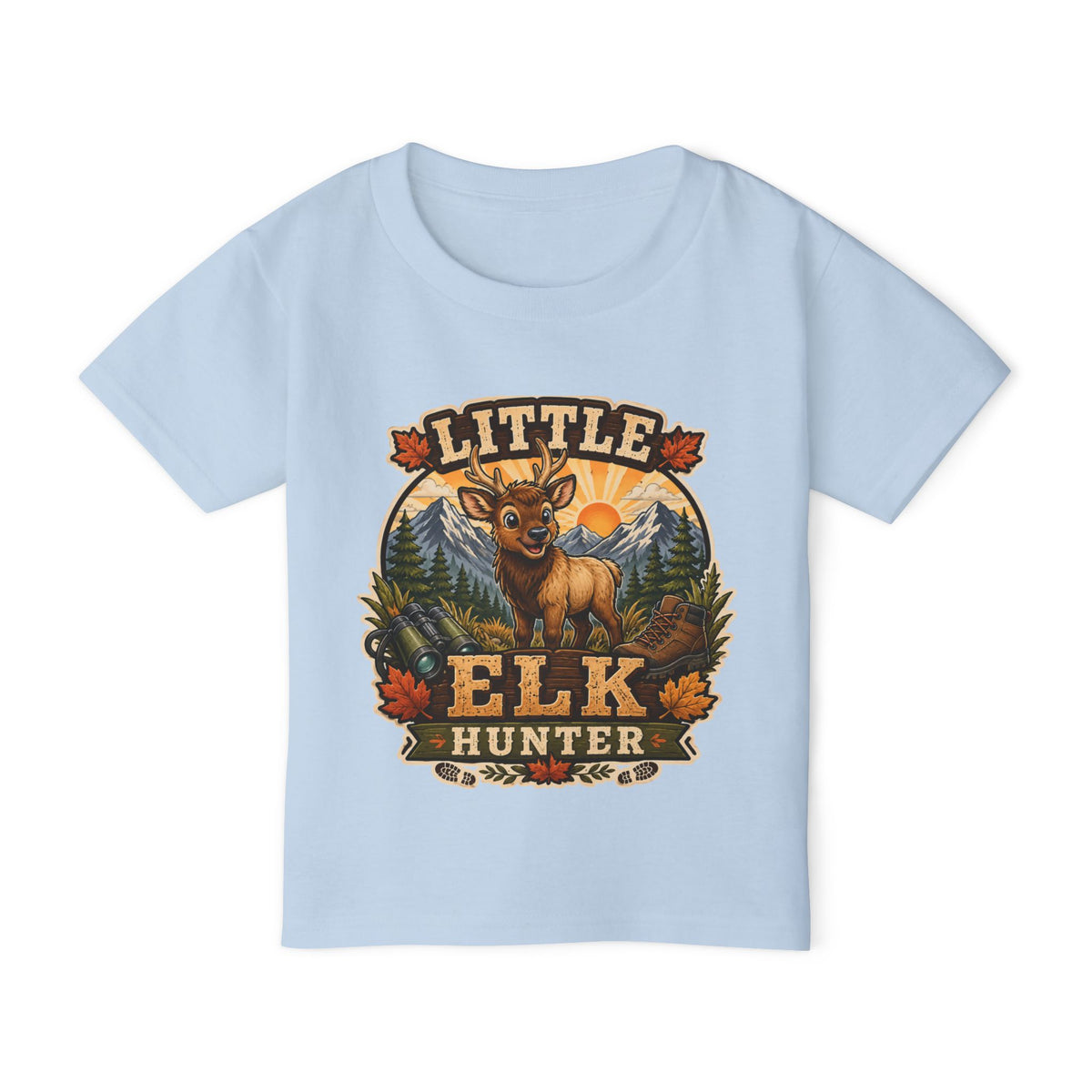 Little Elk Hunter Toddler T-Shirt — Cute Forest Animal Baby Tee