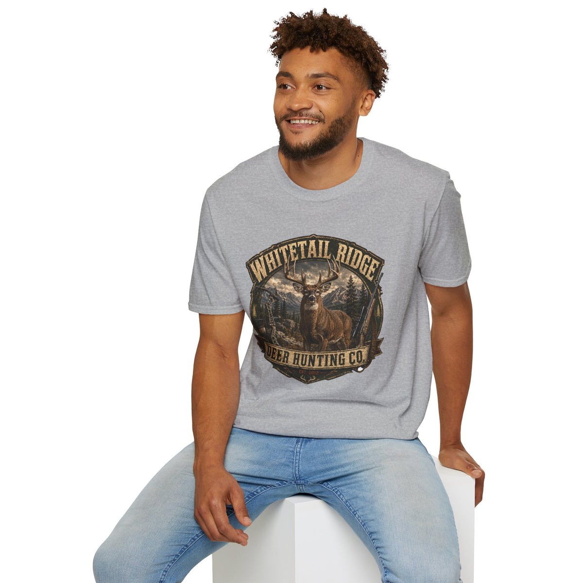 Whitetail Ridge Deer Hunting T-Shirt — Vintage Outdoor Hunting Tee