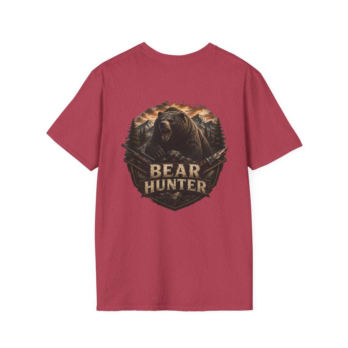 Bear hunter T‑Shirt — Retro Distressed Graphic Tee