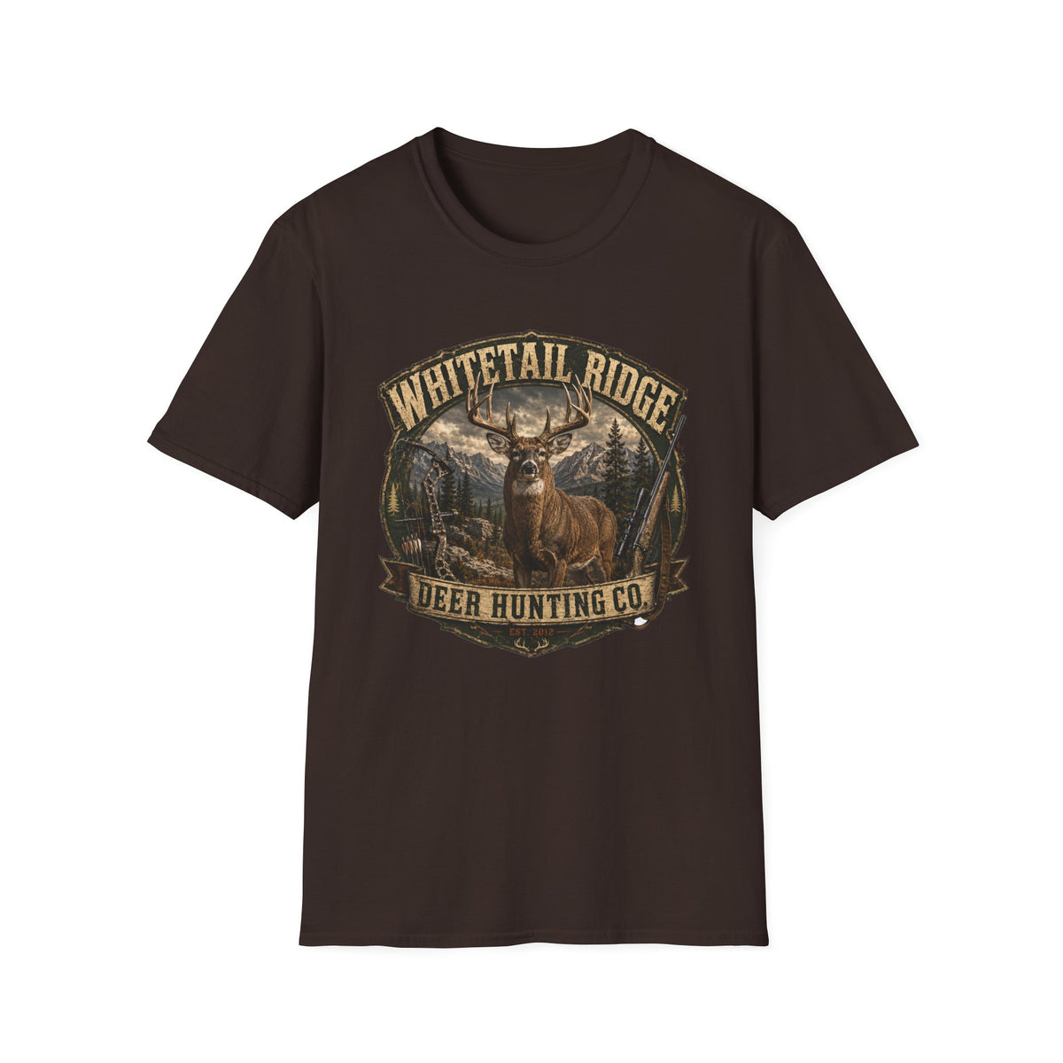 Whitetail Ridge Deer Hunting T-Shirt — Vintage Outdoor Hunting Tee