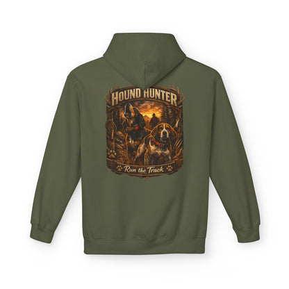 Hound Hunter Hoodie – Rustic Hunting Dog Graphic Sweatshirt