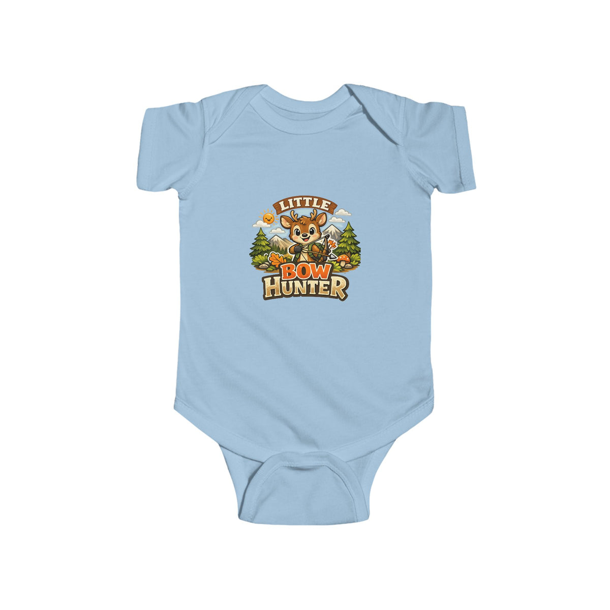 Infant Bodysuit - "Little Bow Hunter" Cute Baby Deer Hunting Graphic