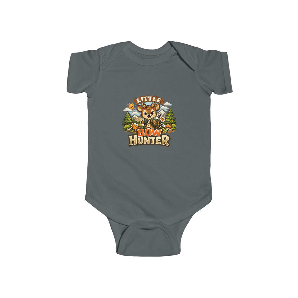 Infant Bodysuit - "Little Bow Hunter" Cute Baby Deer Hunting Graphic