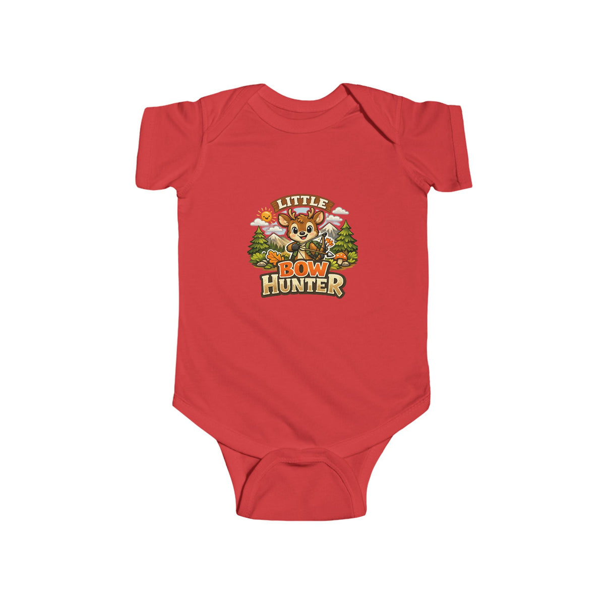 Infant Bodysuit - "Little Bow Hunter" Cute Baby Deer Hunting Graphic