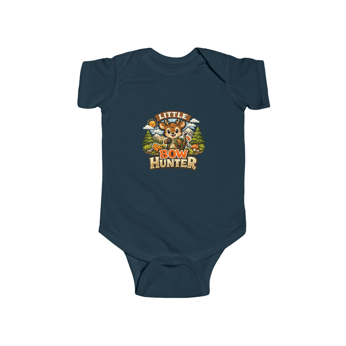 Infant Bodysuit - "Little Bow Hunter" Cute Baby Deer Hunting Graphic