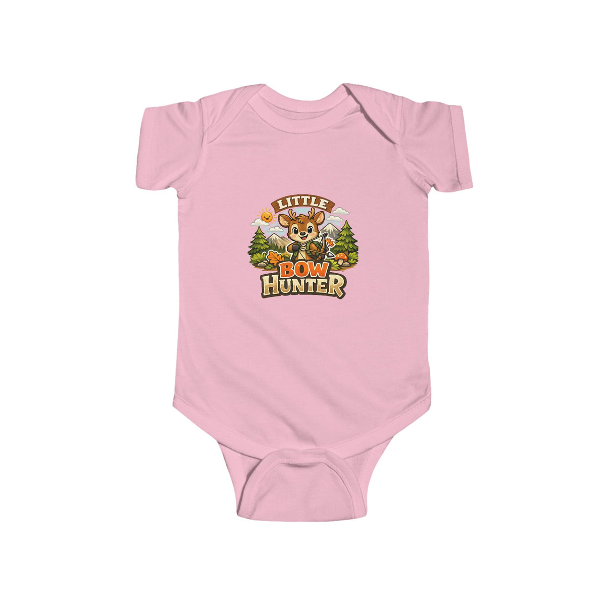 Infant Bodysuit - "Little Bow Hunter" Cute Baby Deer Hunting Graphic