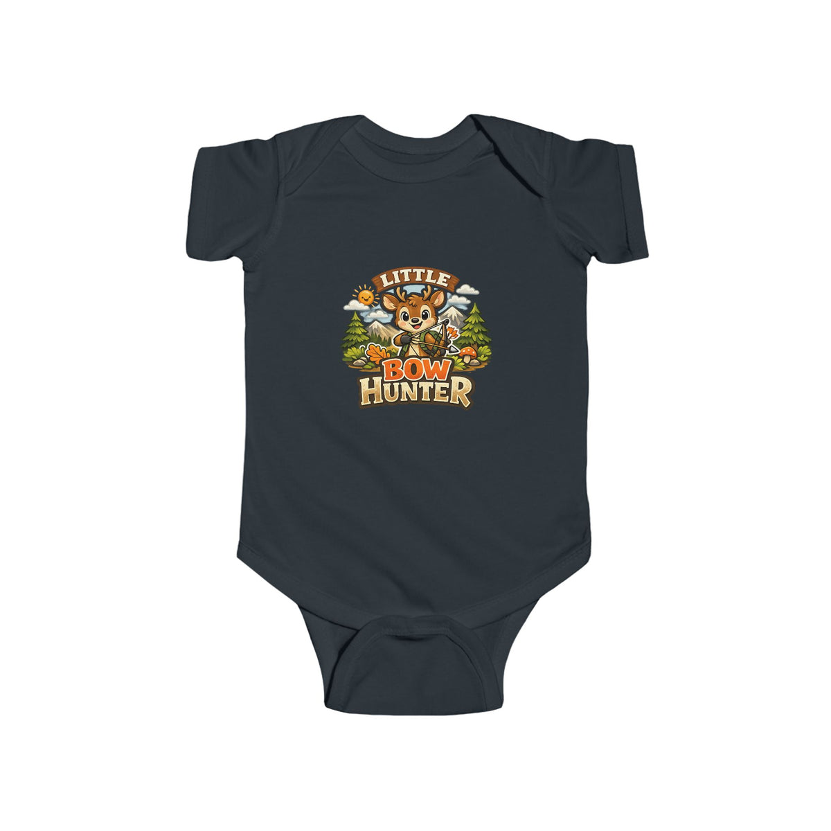 Infant Bodysuit - "Little Bow Hunter" Cute Baby Deer Hunting Graphic