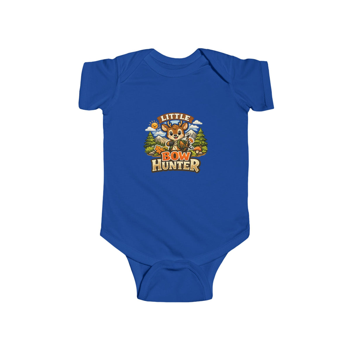 Infant Bodysuit - "Little Bow Hunter" Cute Baby Deer Hunting Graphic
