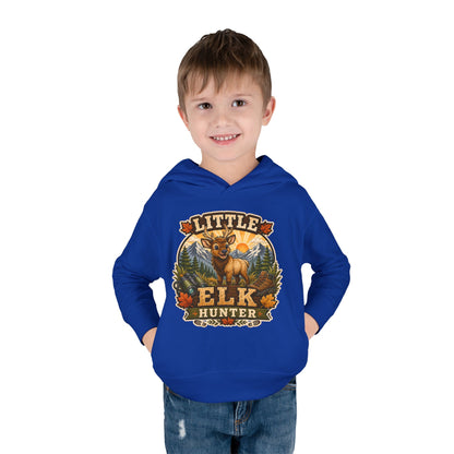 Toddler Hoodie – "Little Elk Hunter" Cute Woodland Animal Pullover for Kids