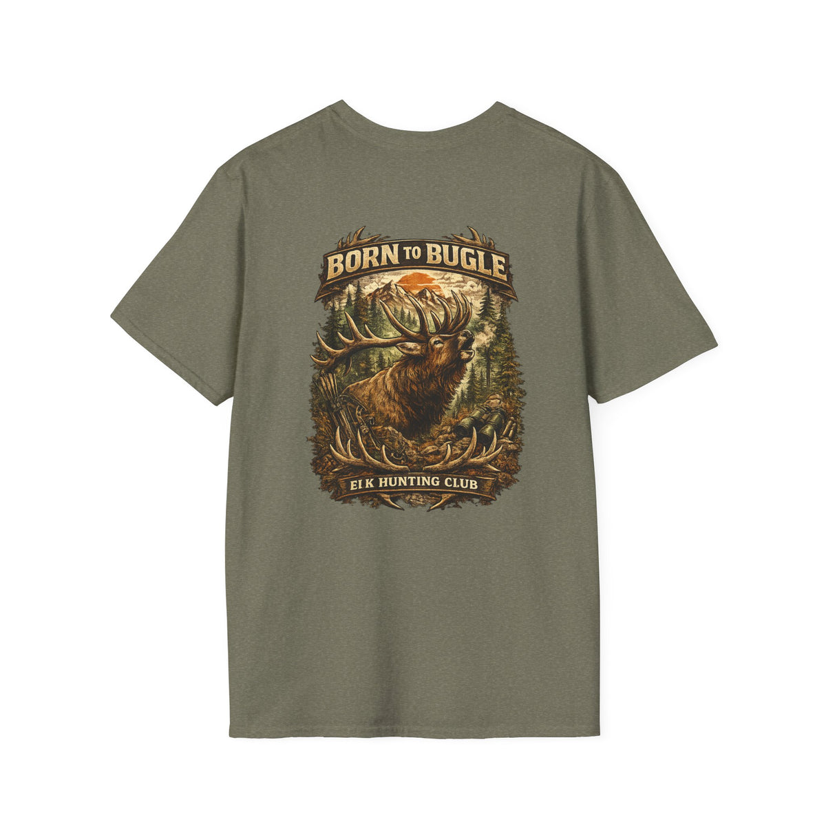 Born to bugle T-Shirt — Outdoor Hunting Graphic Tee