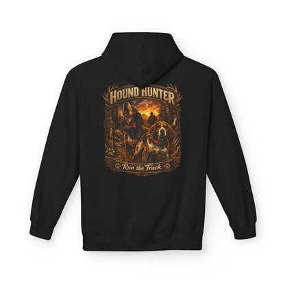 Hound Hunter Hoodie – Rustic Hunting Dog Graphic Sweatshirt