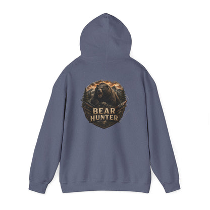 Bear Hunter Hoodie — Rustic Wildlife Hunting Graphic Sweatshirt