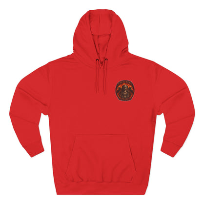 Train for Valhalla We Conquer Hoodie | Viking Warrior Strength Graphic